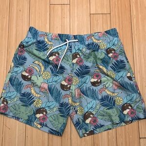 Trunks surf & swim co. swim trunks tropical print men’s size Large